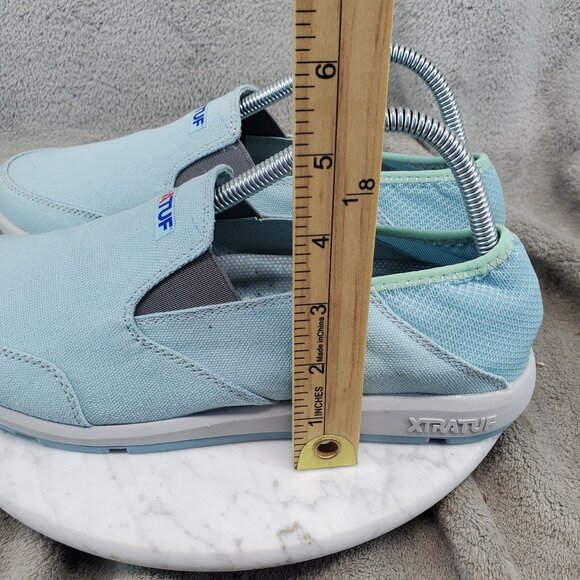 Xtra Tuf Shoes Womens Size 10 Light Blue Canvas Sheng Fu Slip On Sneaker - Picture 4 of 10